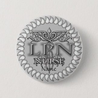Badge Rond 5 Cm Fancy Caduceus LPN infirmière