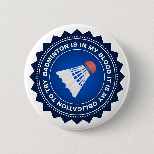 Badge Rond 5 Cm Fantastic Badminton Shield (Devant)