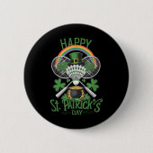 Badge Rond 5 Cm Fantastique Patricks Day Badminton Costume à quatr (Devant)