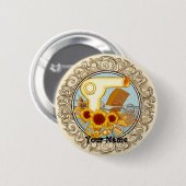 Badge Rond 5 Cm Fantastique tournesol beauté (Devant & derrière)