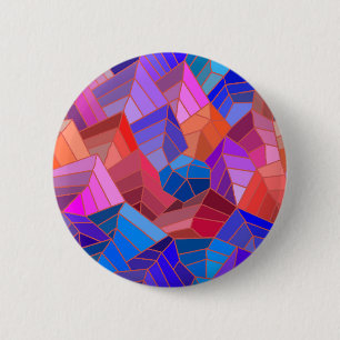 Badge Rond 5 Cm Fantasy Mountains View from the Sky
