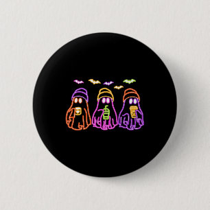Badge Rond 5 Cm Fantôme Boire Café Drôle Costume Halloween Coff