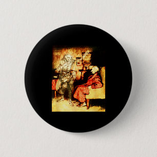 Badge Rond 5 Cm Fantôme de Jacob Marley Scrooge Bah Humbug Noël Ca