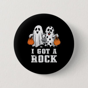 Badge Rond 5 Cm Fantôme de roche Halloween effrayant Spooky Trick