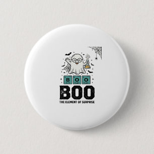 Badge Rond 5 Cm Fantôme d'Halloween Boo Science Drôle Vintage_1