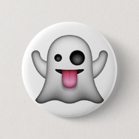 Badge Rond 5 Cm Fantôme - Emoji (Devant)