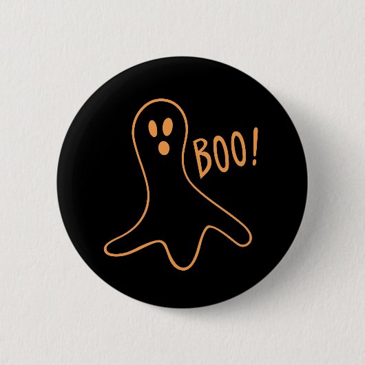 Badge Rond 5 Cm Fantôme mignon Booo de Halloween (Devant)