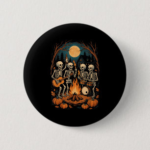Badge Rond 5 Cm Fantôme vintage Et Squelette Par Feu Camion Gothic