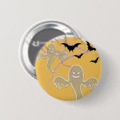 Badge Rond 5 Cm fantômes, chauves-souris, halloween lumineux (Devant & derrière)
