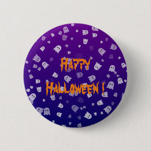 Badge Rond 5 Cm Fantômes d'Halloween