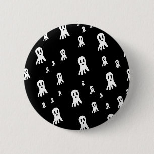Badge Rond 5 Cm Fantômes d'Halloween foncé