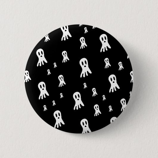 Badge Rond 5 Cm Fantômes d'Halloween foncé (Devant)
