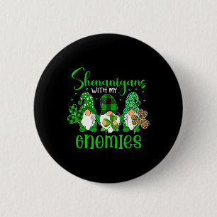 Badge Rond 5 Cm Farces Avec Mon Shamrock De Gnomies Saint Patrick