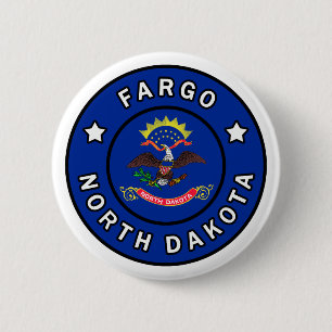 Badge Rond 5 Cm Fargo le Dakota du Nord