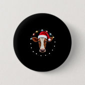 Badge Rond 5 Cm Farm Animal Xmas Pajamas Costume Farmer Christmas (Devant)