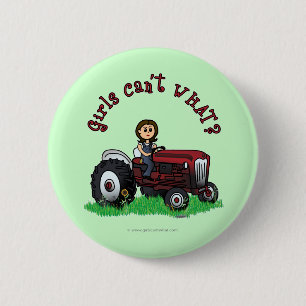 Badge Rond 5 Cm Farmer rouge clair