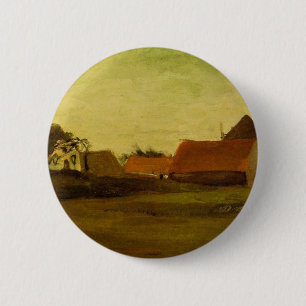 Badge Rond 5 Cm Farmhouses à Loosduinen near The Hague.