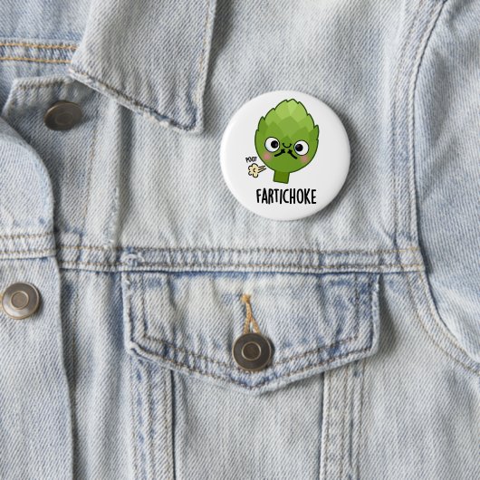 Badge Rond 5 Cm Fartichoke Funny Farting Artichoke Pun (En situation)
