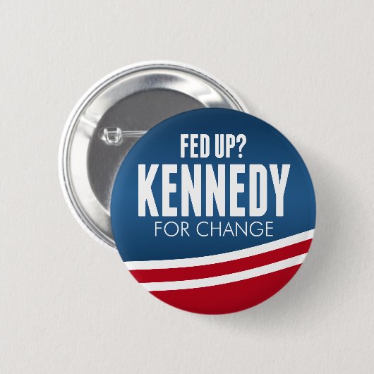 Badge Rond 5 Cm Fatigué - Robert F Kennedy pour le changement 2024 (Devant & derrière)