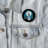 Badge Rond 5 Cm Faucheuse et lune (En situation)