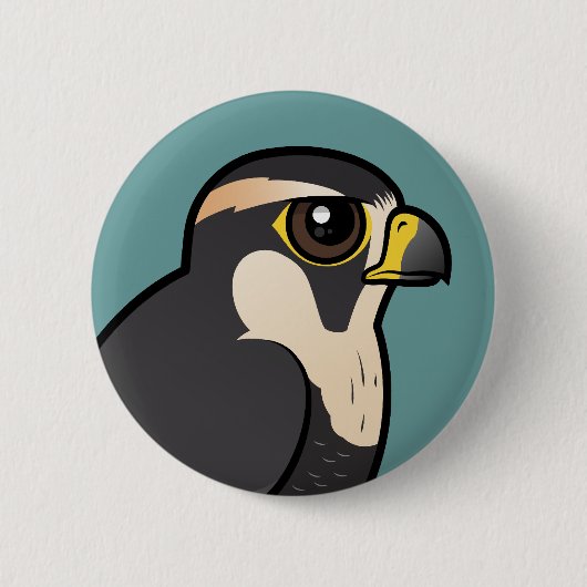 Badge Rond 5 Cm Faucon d'Aplomado (Devant)