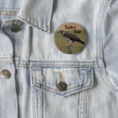 Badge Rond 5 Cm Faucon de B10 Swainson (En situation)