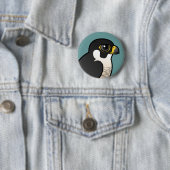 Badge Rond 5 Cm Faucon pérégrin (En situation)