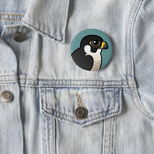 Badge Rond 5 Cm Faucon pérégrin (En situation)