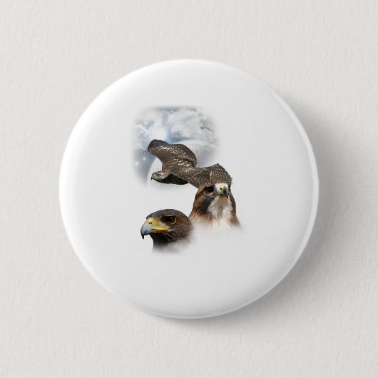 Badge Rond 5 Cm Faucons (Devant)