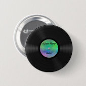 Badge Rond 5 Cm Faux disque vinyle fait sur commande (Devant & derrière)