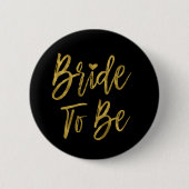 Badge Rond 5 Cm Faux Gold Foil Bachelorette Party (Devant)
