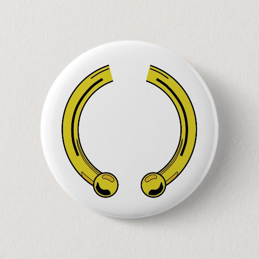 Badge Rond 5 Cm Faux Gold Piecing (Devant)