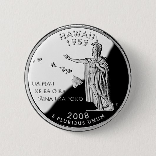 Badge Rond 5 Cm Faux Hawaii State Quarter (Devant)