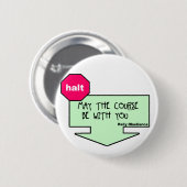 Badge Rond 5 Cm Faux signe de rassemblement (Devant & derrière)