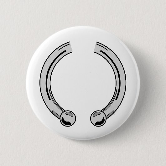 Badge Rond 5 Cm Faux Silver Piecing (Devant)