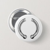 Badge Rond 5 Cm Faux Silver Piecing (Devant & derrière)