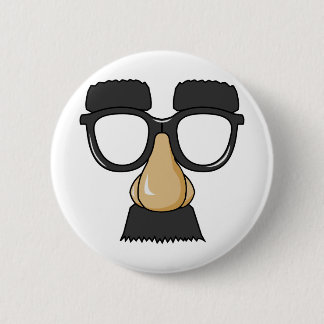 Badge Rond 5 Cm Faux visage de moustache