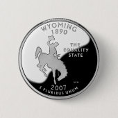 Badge Rond 5 Cm Faux Wyoming (Devant)