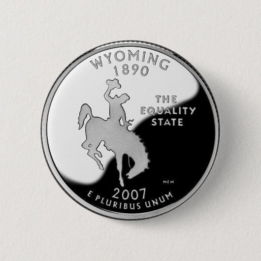 Badge Rond 5 Cm Faux Wyoming (Devant)