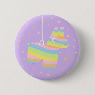 Badge Rond 5 Cm Faveur de fête Pinata Bouton Violet