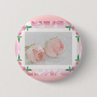 Badge Rond 5 Cm Faveur rose de mariage de bouton…