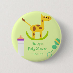 Badge Rond 5 Cm Faveurs neutres de baby shower de bouton de jouet