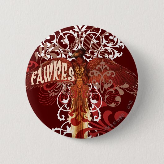Badge Rond 5 Cm Fawkes répand des ailes (Devant)