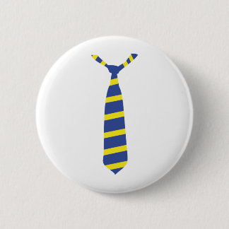 Badge Rond 5 Cm fdp cravate neigt jaune bleu