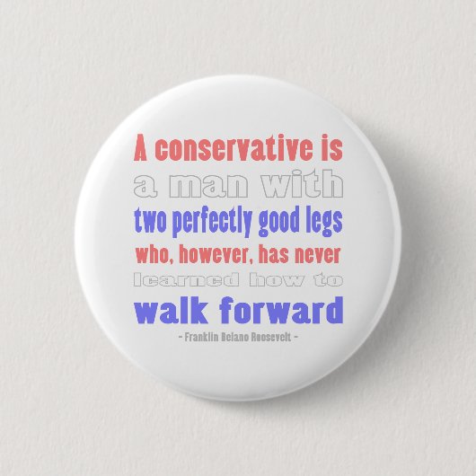 Badge Rond 5 Cm FDR définit les conservateurs (Devant)