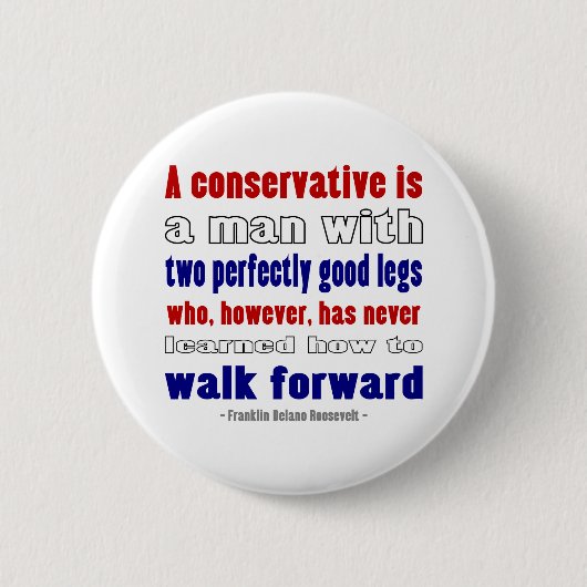 Badge Rond 5 Cm FDR définit les conservateurs plus sombres (Devant)