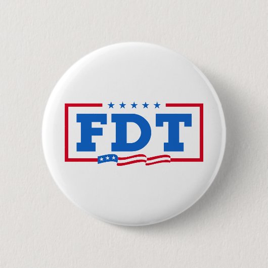 Badge Rond 5 Cm FDT Amusant anti-Trump No-Trump (Devant)