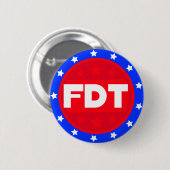 Badge Rond 5 Cm FDT | Bouton rouge, blanc et bleu (Devant & derrière)