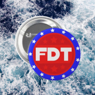 Badge Rond 5 Cm FDT | Bouton rouge, blanc et bleu