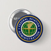 Badge Rond 5 Cm Federal Aviation Administration (FAA) (Devant & derrière)